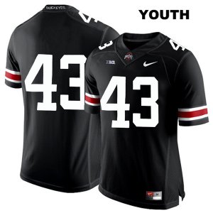 Youth NCAA Ohio State Buckeyes Ryan Batsch #43 College Stitched No Name Authentic Nike White Number Black Football Jersey KQ20I04IU